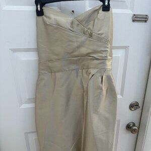 Melinda Eng Champagne Cocktail Dress size 10 Champagne Color